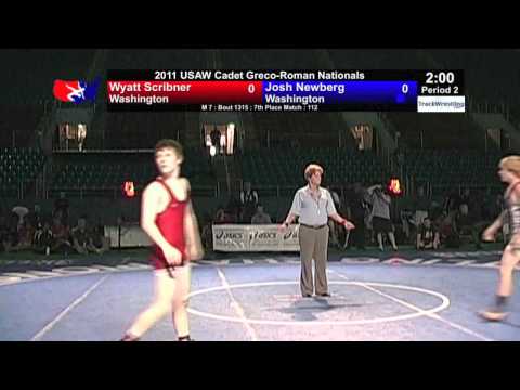 Cadet Greco 7th 112 - Josh Newberg (WA) vs. Wyatt Scribner (WA)