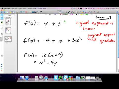 Characteristics of Quadractic Functions Grade 11 Mixed Chapter 1 Review # 1   6