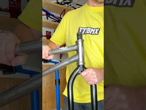 Installing The BEST BMX Headset!?⁉️☝️Custom S&M ATF BMX T77 BMX  Headset 😎 #bmx #bikeshop #shorts