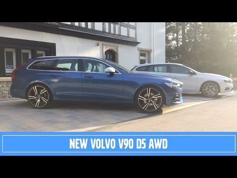 Deutschland Premiere Volvo V90 D5 AWD- Kurz Test, Fahrbericht und Mini Review