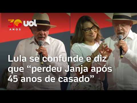 Lula comete gafe em discurso e confunde Marisa Letícia com Janja; vídeo