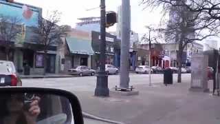 Jill Kinsey driving down 6th Street in Austin, Texas