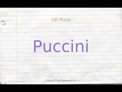 How to pronounce puccini