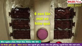 Video Bồn ngâm massage chân hồng ngoại cao cấp Nikio NK-195 - Hàng chính hãng Nhật Bản - hỗ trợ điều trị tê mỏi chân, cải thiện tuần hoàn máu, tạo giấc ngủ ngon