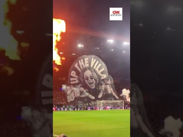 Fã do Aston Villa, Ozzy Osbourne ganhou homenagem durante partida da Champions | CNN ESPORTES
