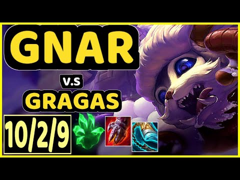 PANKY (GNAR) vs GRAGAS - 10/2/9 KDA TOP GAMEPLAY - EUW Ranked DIAMOND