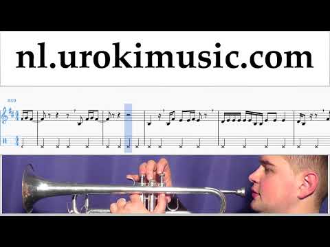 Trompet Leren Spelen Dua Lipa - New Rules Tablatura Deel#2 um-i799