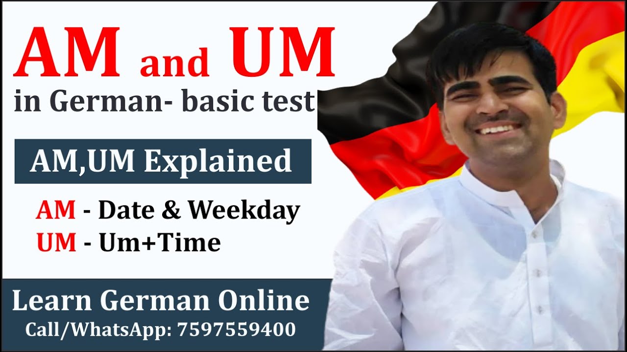 AM and UM in German- basic test | German Grammar in Hindi | German for Beginners A1 | Learn German