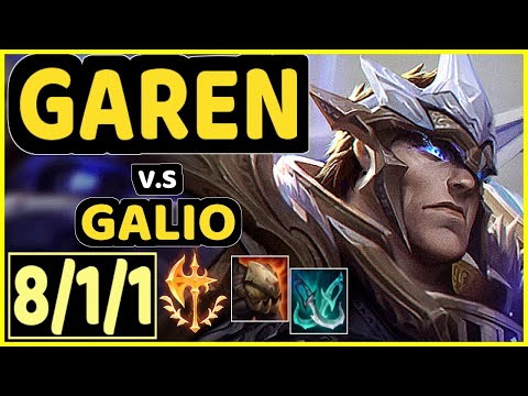 ALEX ICH (GAREN) vs GALIO - 8/1/1 KDA MID GAMEPLAY - NA Ranked DIAMOND