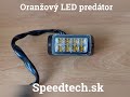 Výstražné LED svetlo 12V / 24V - 8 x 3W LED oranžové ECE R65 (92,5x41x26mm) - Video Youtube