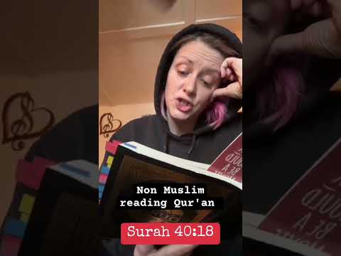 Non Muslim reads Qur'an, Surah 40:18 #quran #islam #muslimshorts