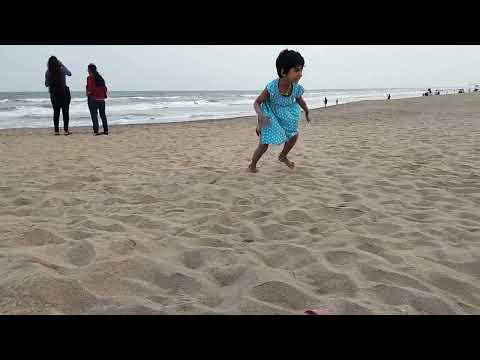 Saara enjoying the beach