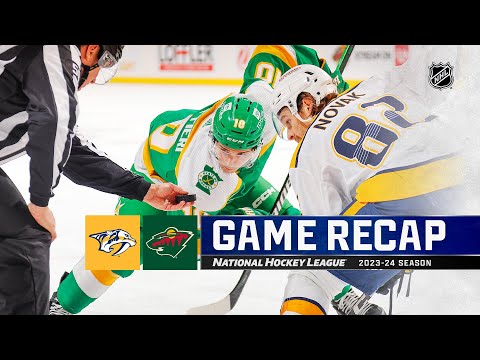 Predators @ Wild 3/10 | NHL Highlights 2024