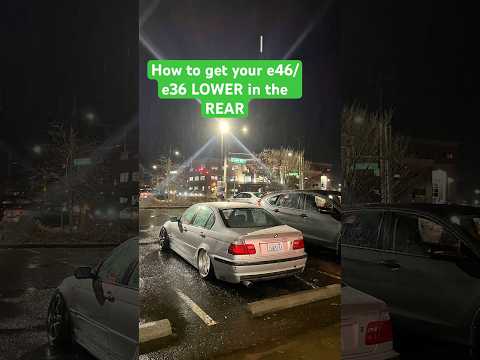 How to get your e46 / e36 lower in the rear #e46 #e36 #stance #slammed #low #coilovers #325i #328i