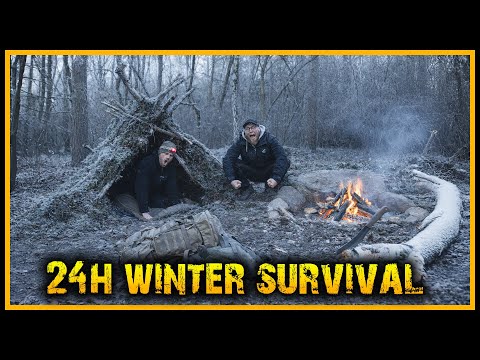 Survival Fußbodenheizung bauen - 24h Winter Bushcraft bei -1°C mit wenig Ausrüstung - Naturensöhne
