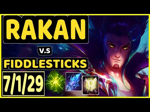JACTROLL (RAKAN) vs FIDDLESTICKS - 7/1/29 KDA BOTTOM SUPPORT GAMEPLAY - EUW Ranked GRANDMASTER