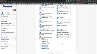Emailing Aeries Reports to Parents