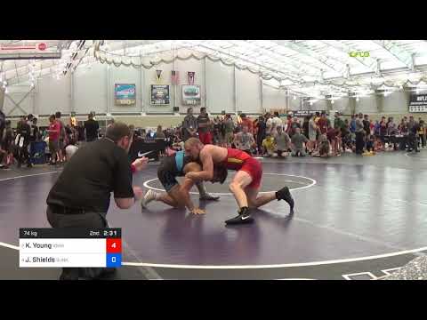 2018 UWW Cadet And U23 Nationals/U23 Freestyle 74 Consi-Semis - Kaleb Young (Iowa) Vs. Josh Shield