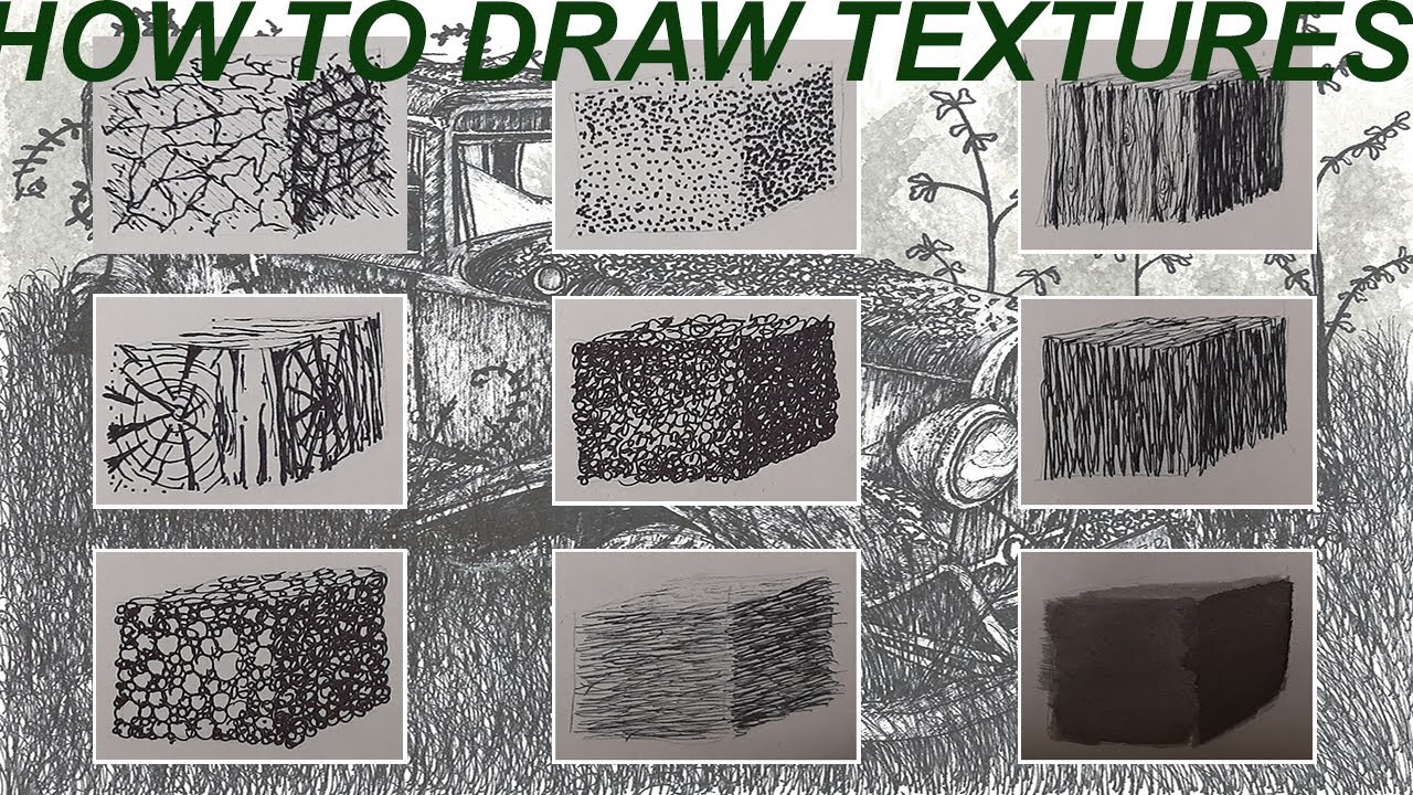 How to Draw Textures with Pen | Easy to follow Drawing Tutorial