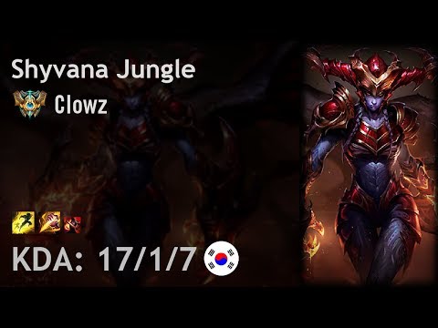 Shyvana Jungle vs Sejuani - Clowz - KR Challenger Patch 7.17