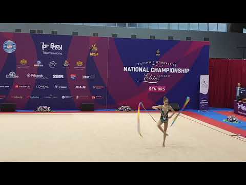 Leonor Bozhanova, ribbon - DP Elit 2019