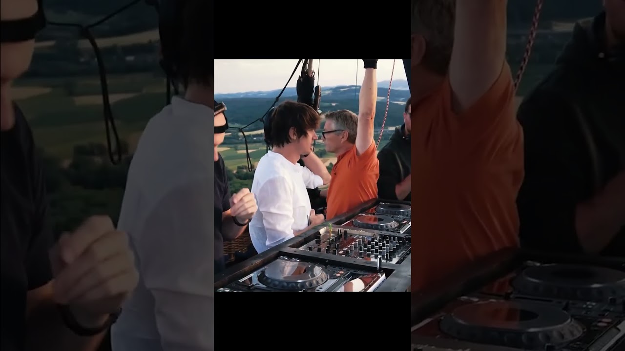 DJ set in a hot air balloon!?🤯 #shorts