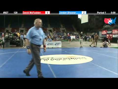 Fargo 2012 120 Round 3: David McFadden (New Jersey) vs. Jordan Shearer (North Dakota)