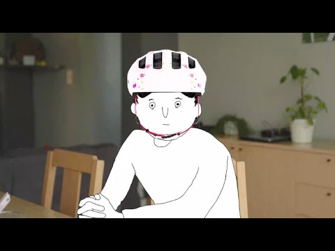 Sociaal Incapabele Michiel en Lard roepen iedereen op om een fietshelm te dragen.