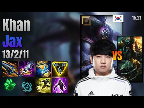 Khan Top Jax vs Gangplank lol KR solo rank Full Game 15.21 | 칸 잭스 vs 갱플랭크