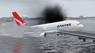 Airplane Engine Suddenly Explode in Air right before Terrible Landing | XP 11