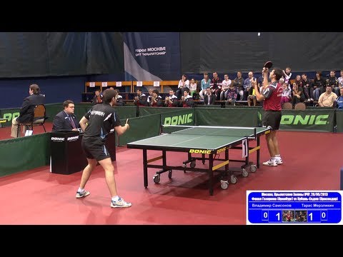 Vladimir SAMSONOV vs Taras MERZLIKIN 1/8 Russian Premier League Playoff Table Tennis