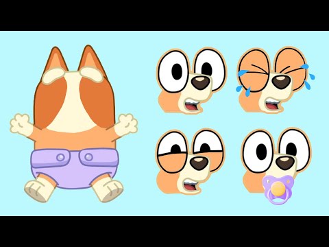 Bluey Stickers Make a Face Baby Bluey & Baby Bingo -  DIY Activity
