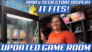 It Fits! Finally Set Up This RARE SEGA DISPLAY CABINET In The GAME ROOM!