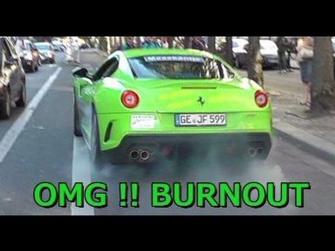 CRAZY LAUNCH CONTROL Ferrari 599 GTO on the street in Paris !!
