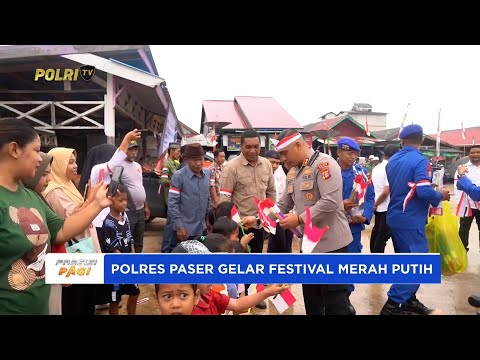 POLRES PASER GELAR FESTIVAL MERAH PUTIH DI PESISIR