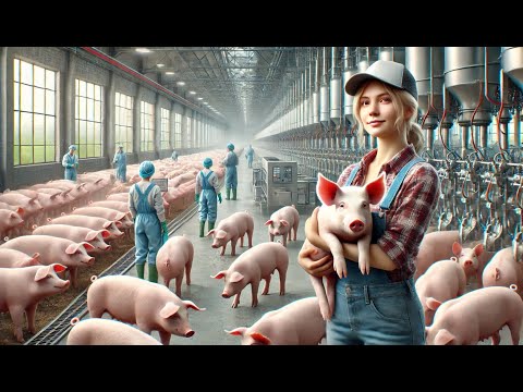 How American Farmers Harvest & Process 12.5 Million Tons Of Pork | Farming Documentary