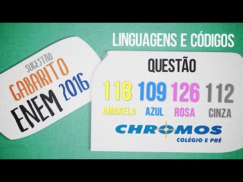 Gabarito ENEM 2016 CHROMOS - Prova Amarela: Questão 118 | Português