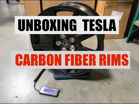 Unboxing Tesla Carbon Fiber Rims from Carbon Revolution