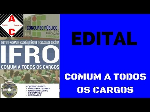 Edital Concurso IFRO 2016 - Comum a Todos os Cargos