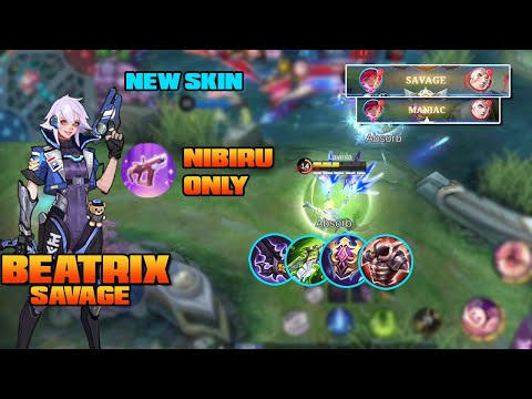 Beatrix New Skin Gameplay | Beatrix Only Nibiru Game | Top Build Beatrix 2022  ~ MLBB