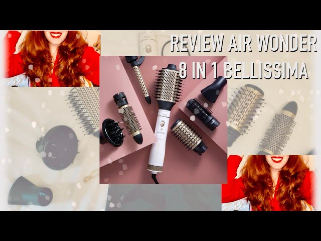 Vídeo relacionado con Bellissima Imetec Air Wonder, Moldeador, Cepillo de aire caliente, Tecnología Ion, Cepillos con revestimiento de cerámica y queratina, Seca, Da volumen, 8 Accesorios, 1000 W, Color Blanco Satinado