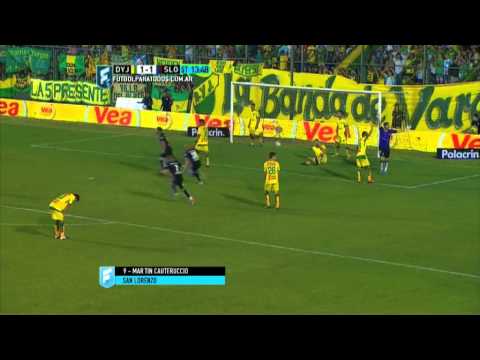 Gol de Cauteruccio. Defensa 1 - San Lorenzo 2. Fecha 2. Primera División 2015. FPT.