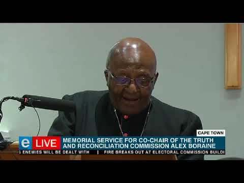 Desmond Tutu speaks at Alex Boraine's memorial service