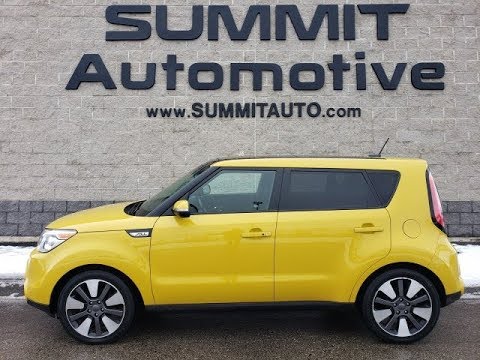 2014 KIA SOUL HATCHBACK ! EXCLAMATION SOLAR YELLOW WALK AROUND REVIEW 9T391C SOLD! SUMMITAUTO.com