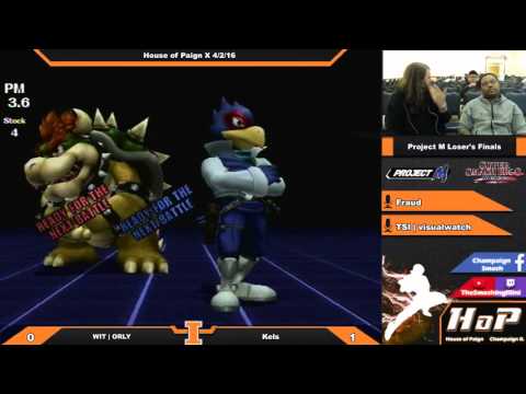 [House of Paign X] WIT | ORLY (Bowser, G&W) vs. Kels (Falco) PM Loser's Finals