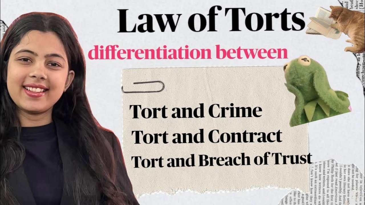 Difference Between Tort, Crime, Breach of Contract & Breach of Trust | Law of torts | LLB 1st Sem.