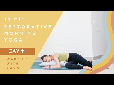 Restorative Morning Yoga Flow | 10 Min | DAY 11 WAKE UP WITH YOGA - 30 DAY YOGA CHALLENGE