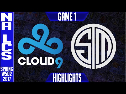 TSM vs Cloud 9 Highlights Game 1 - NA LCS W5D2 Spring 2017 - TSM vs C9 G1