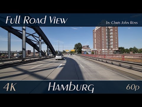 Hamburg, Germany: Veddel/Rothenburgsort, Elbbrücken, B75, Billhorner Brückenstraße - 4K UHD Video