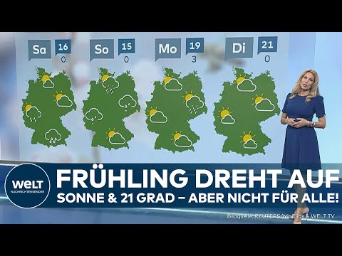 FRÜHLING IN DEUTSCHLAND: Sonne setzt sich durch – Temperaturen steigen auf bis zu 21 Grad!